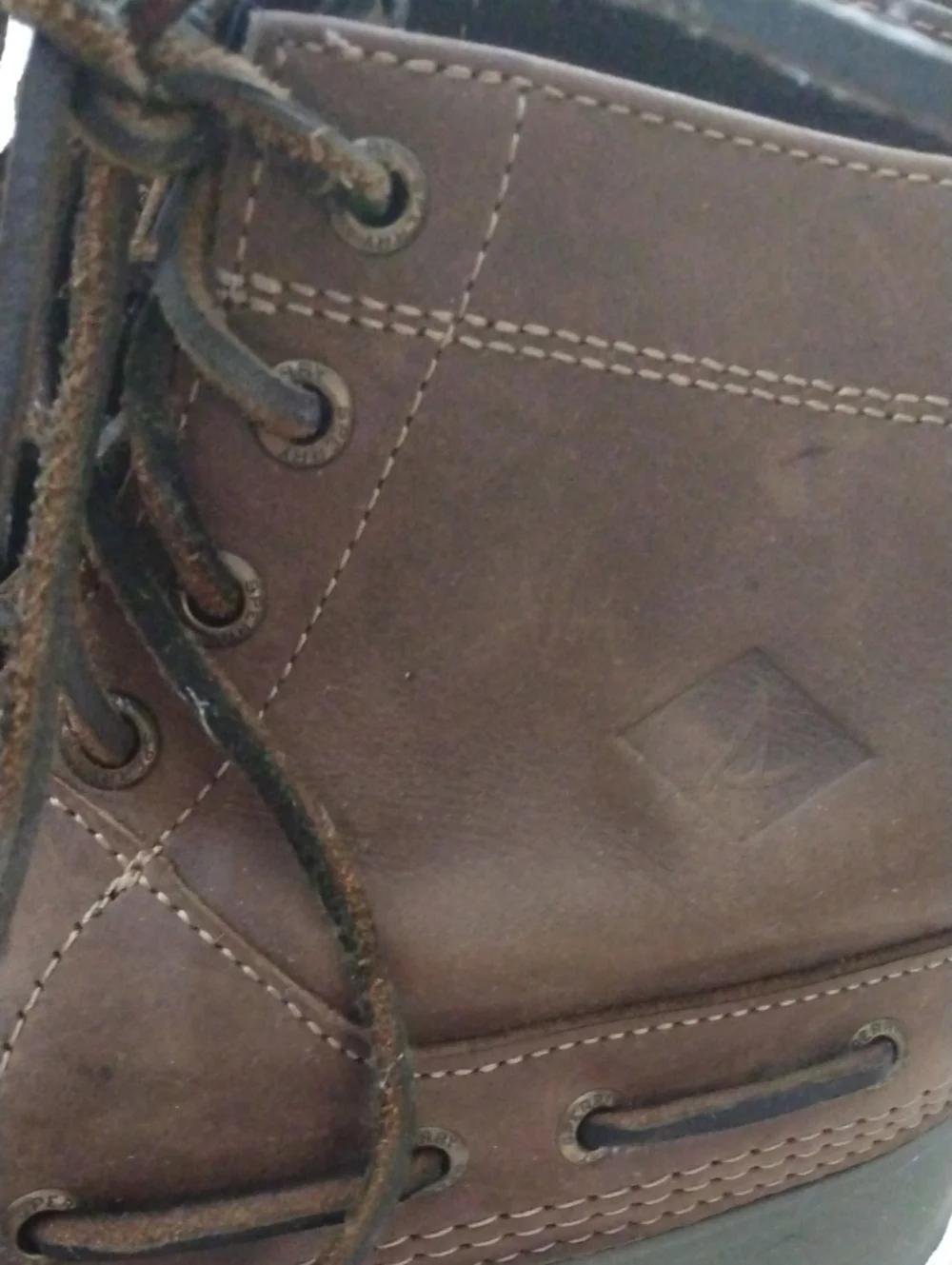 Men's Sperry Brown/Green Heavy Weather Duck Boots 10.5 M
